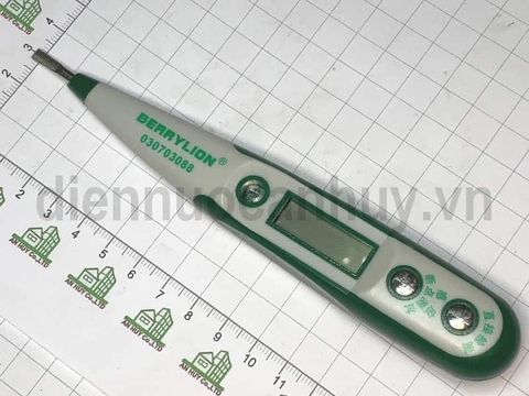 Bút Thử Điện Tử Đa Năng Berrylion DB3088 (Màn Hình LCD). Bút dò điện cảm ứng thông minh, đo điện áp AC DC và tìm điểm đứt dây ngầm chính xác