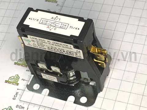 Khởi động từ (Contactor) 1 pha 25A mã CJX9B-25S/D - Loại 1 dây - Chân gài cho máy nén điều hòa