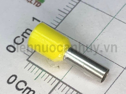 Đầu Cốt Kim Rỗng E4009 Màu Vàng - Cốt Pin Rỗng Cách Điện Cho Dây 4mm2 Giúp Kết Nối Điện Chắc Chắn