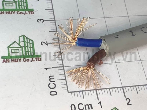 Dây điện đôi mềm tròn Cadisun VCTF 2x1.5 xám