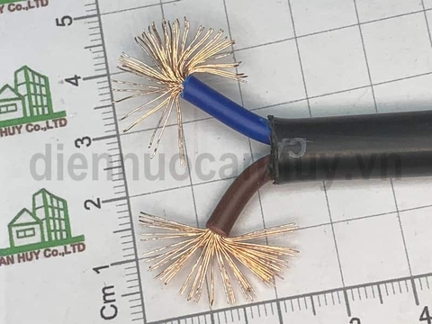 Dây điện đôi mềm tròn Cadisun VCTF 2x2.5 đen