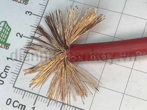 Dây điện đơn Cadisun VCSF 1x10.0 đỏ