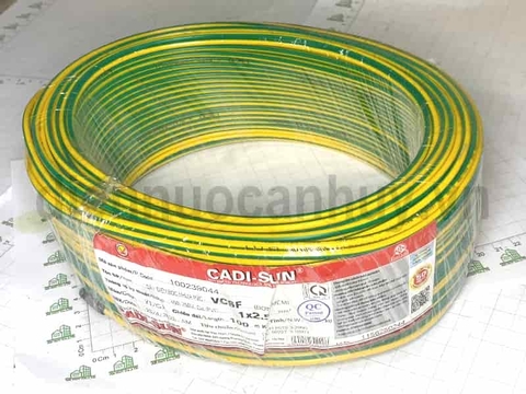 Dây điện đơn Cadisun VCSF 1x2.5 tiếp địa tđ
