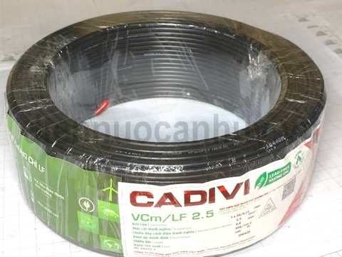Dây điện đơn không chì Cadivi VCm/LF 1x2.5 (1x50/0.25) đen