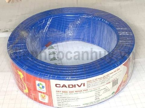 Dây điện đơn mềm Cadivi VCm 1x2.5 (1x50/0.25) xanh dương