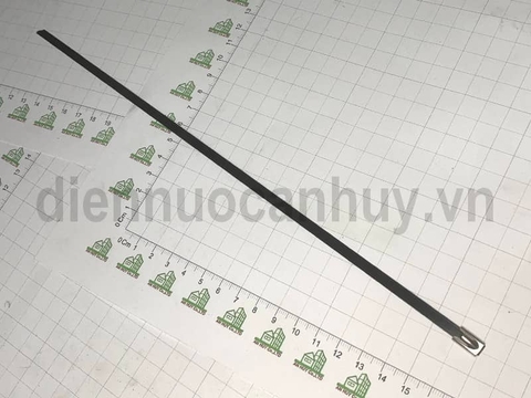 Dây rút inox 304 bọc nhựa đen 30cm (4.6x300 mm)