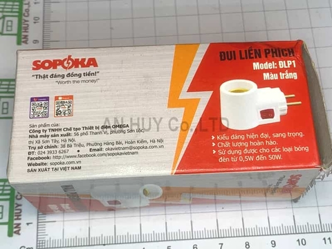 Đui đèn liền phích Sopoka