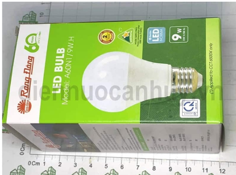 Bóng đèn tròn Rạng đông 9W mầu vàng