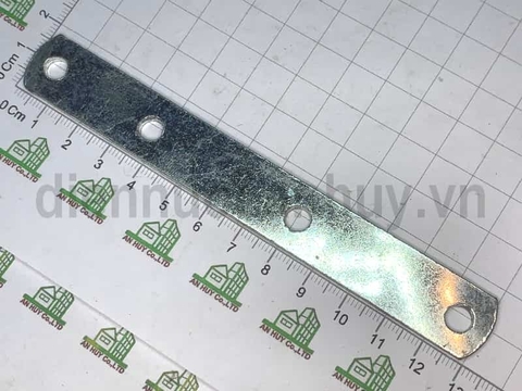 Ke sắt thẳng 4 lỗ dài 13cm (cho tấm gỗ 140mm). Bản mã thép mạ kẽm dày, chuyên dùng nối gỗ và gia cố nội thất