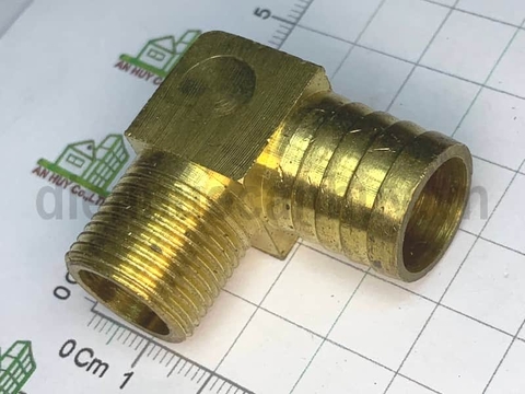 Kép đuôi chuột thau vuông Ren ngoài 17 mm x Đuôi 16mm - Phụ kiện nối ống mềm máy bơm, vòi tưới và dẫn nước