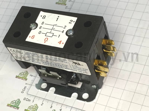 Khởi động từ (Contactor) 1 pha 32A mã CJX9B-25S - Loại 2 dây - Chân gài cho máy nén điều hòa
