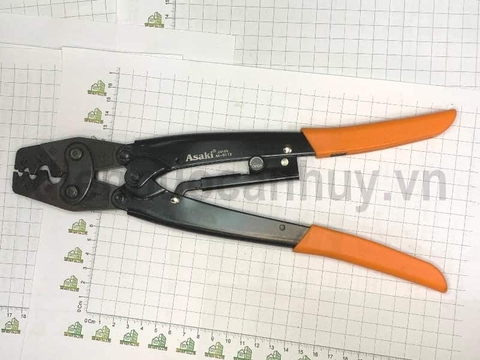 Kìm bấm đầu cốt dây điện Asaki AK9112 dùng cho dây từ 1.25  đến dấy 16mm2