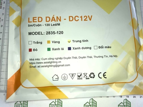 Led dán 12V Mầu trung tính Asia