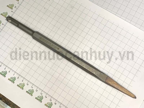 Mũi đục bê tông Berrylion 14x250mm - đầu nhọn, loại nhỏ- chuyên phá gạch, đường nhựa