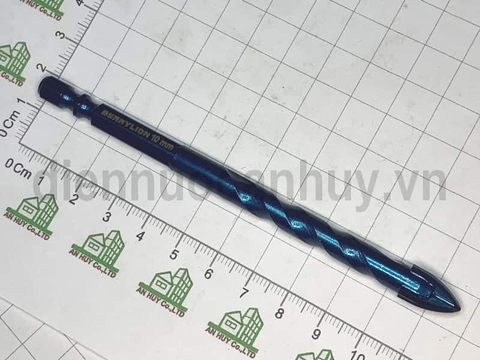 Mũi khoan gạch kính Berrylion 042004010 10mm. Đầu khoan gốm sứ chuyên dụng sắc bén, khoan lỗ tròn đẹp không vỡ gạch