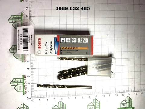 Mũi khoan inox Bosch 3.5mm