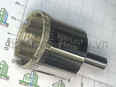 Mũi khoét gạch men, khoan kính phi 34 Berrylion