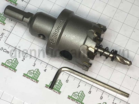 Mũi khoét lỗ hợp kim Berrylion 38mm (TCT). Đầu khoan khoét Inox, sắt thép, kim loại tấm và tủ điện