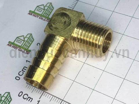 Nối vuông đuôi chuột ren ngoài 13mm- ống 12mm - Giải pháp đấu nối nhanh ống cao su vào đường ống cứng chống rò rỉ