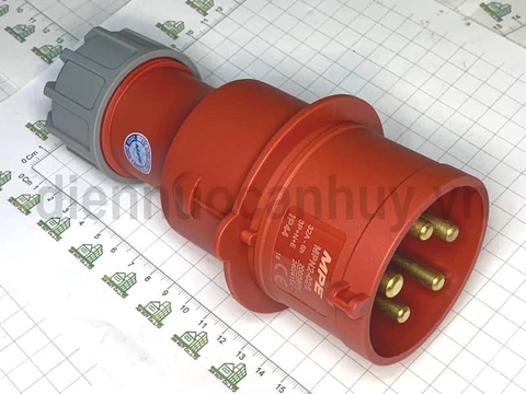 Phích cắm công nghiệp 5 chân MPE MPN2-025 Dòng điện 32A (3P+N+E) - Thiết bị kết nối điện nguồn 3 pha tiêu chuẩn IP44 chống bụi nước