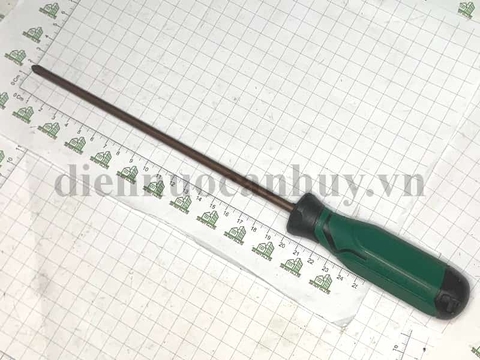 Tô vít xám chống trượt cao su 6x200 - 4 cạnh berry đầu siêu cứng, nam châm hút mạnh
