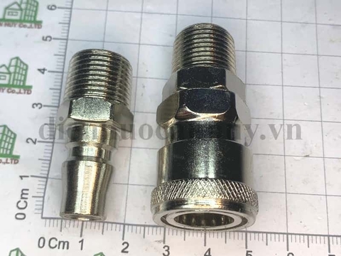 Đầu nối hơi ren ngoài 17 ống phi 10 - thường P-SM30+PM30