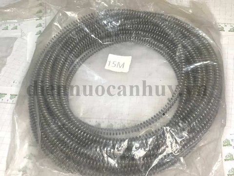dây lò xo thông cống đường kính phi 10, dài 15 mét. có thể lắp máy khoan, bắn vít