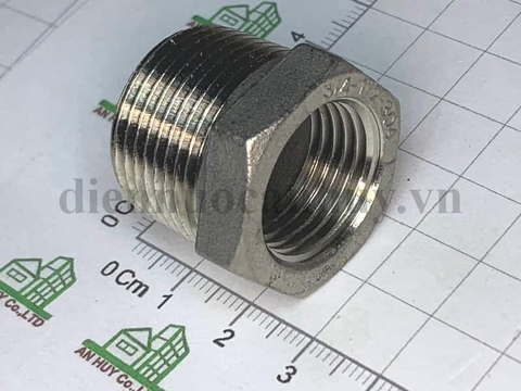 Lơ thu inox đúc ống DN20-15 ren 25-20mm (3/4-1/2inch)