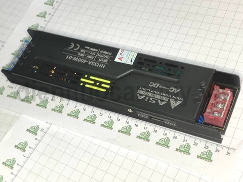 Nguồn DC 12V hộp dài NH33A-400W-01 Asia phù hợp với điện áp đầu vào là 110V và 220V
