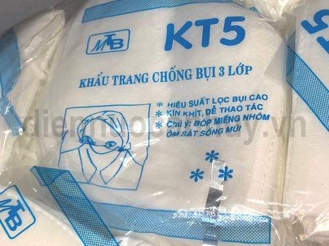 Khẩu trang chống bụi KT5 size XL - dùng trong bảo hộ lao động