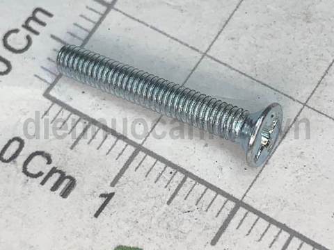 Bulong 3x20 chìm sắt mạ đầu côn bake