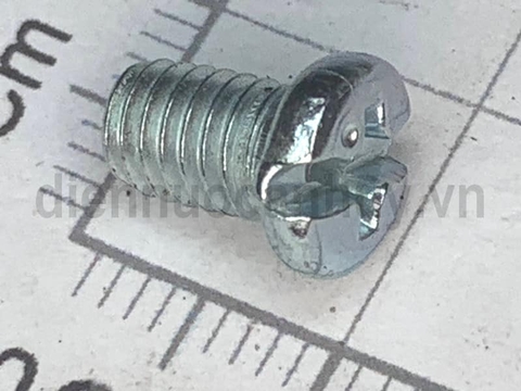 Bulong 5x8 xẻ rãnh sắt mạ đầu tròn bake