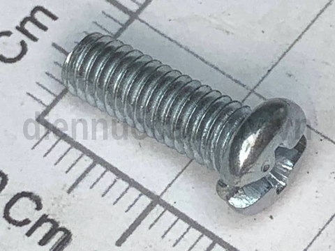 Bulong 5x15 xẻ rãnh sắt mạ đầu tròn bake