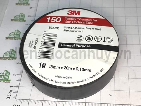 Băng dính điện 3M to 20Y 20m mầu đen