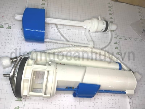 Bộ xả nhấn liền khối cao xanh