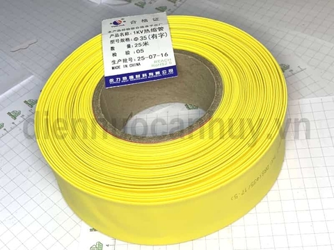Ghen co nhiệt F35 vàng (25m/cuộn)