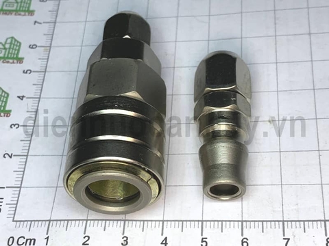 Bộ đầu nối nhanh khí nén OEM Z- SP20 + PP20 Thép mạ Tự động khóa một tay