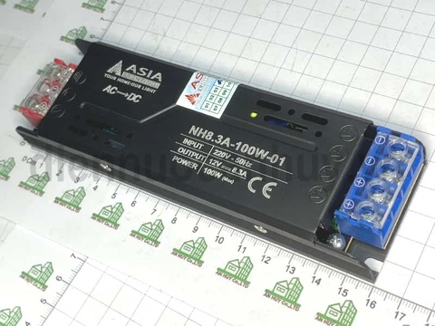 Nguồn hộp dài DC12V-8.3A/100W - Asia NH8.3A
