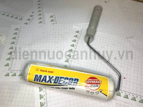 Con lăn to decor-pro sọc vàng  lông dày thấm tốt Thanh bình 2DC15 230mm