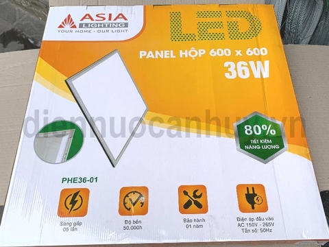 Đèn panel âm trần as trắng 36W vuông 600x600 Asia PHE36-01