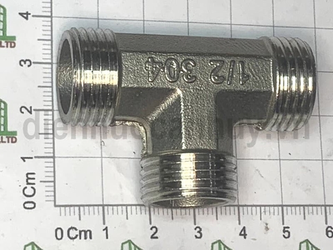 Tê ren ngoài inox 304 loại nhỏ DN15 (21mm)