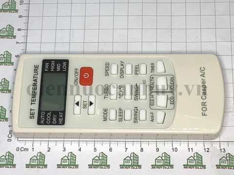 Điều khiển điều hòa Casper nút hồng đỏ