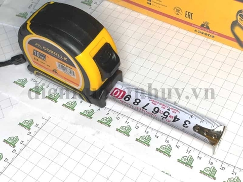 Thước bọc cao su chông vỡ dài 10, bản to, mặt sau phong thủy, mặt trước hệ mm - corolla CB011810