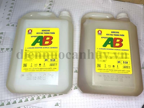 Keo dán gỗ hai thành phần AB can5 lít (bộ 2 can)