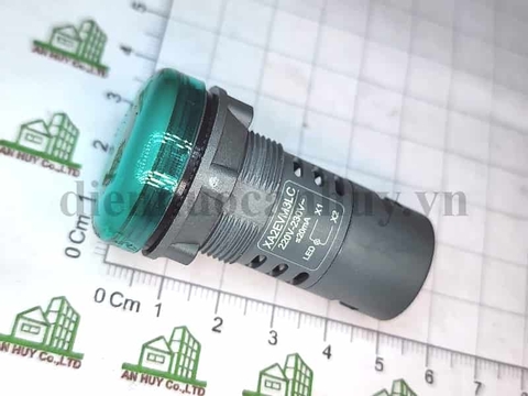 Đèn báo tủ điện schneider D22 màu lục 220V AC XA2EVM3LC
