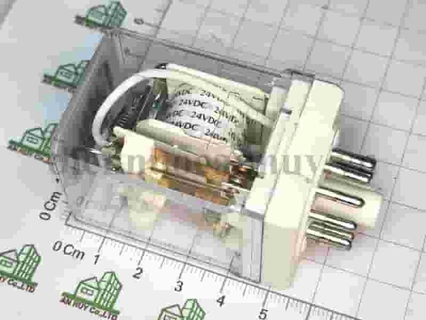 rơ le trung gian 24V 11 chân 5A Hàn quốc - không đế