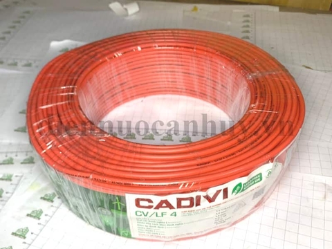Dây điện đơn cứng 7 sợi Cadivi - 1x4.0 CV 0.6-1kV đỏ