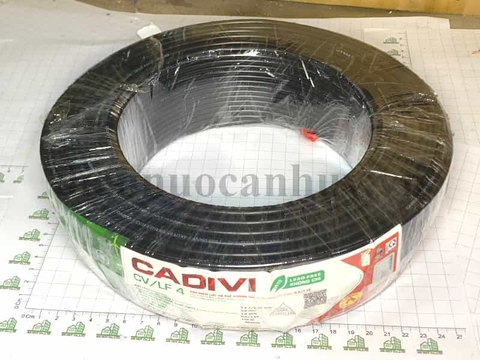 dây điện đơn cứng 7 sợi  Cadivi 1x4.0 CV 0.6-1kV đen