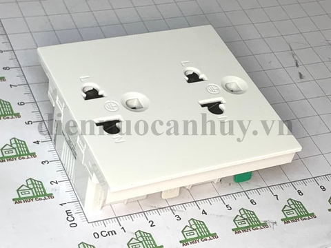 Ổ cắm đôi 3 chấu 16A, size E Bắt Vít dòng Schneider (Sn) AvatarOn A - M3T426UST2_WE