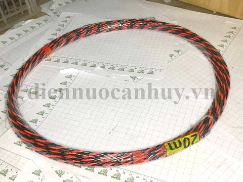Dây mồi đen đỏ 20m - có bánh xe